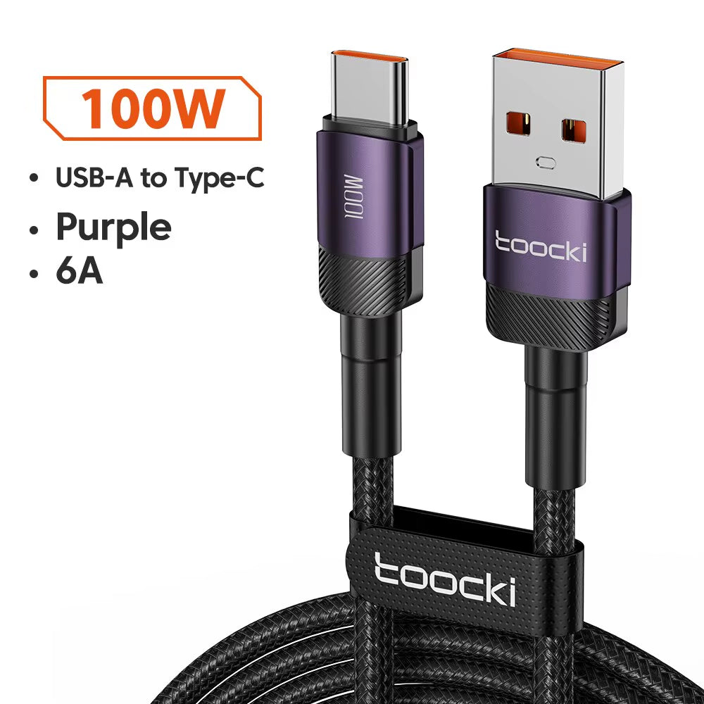 Cable de Carga Súper Rápida USB-C 100W | Alta Velocidad y Resistencia