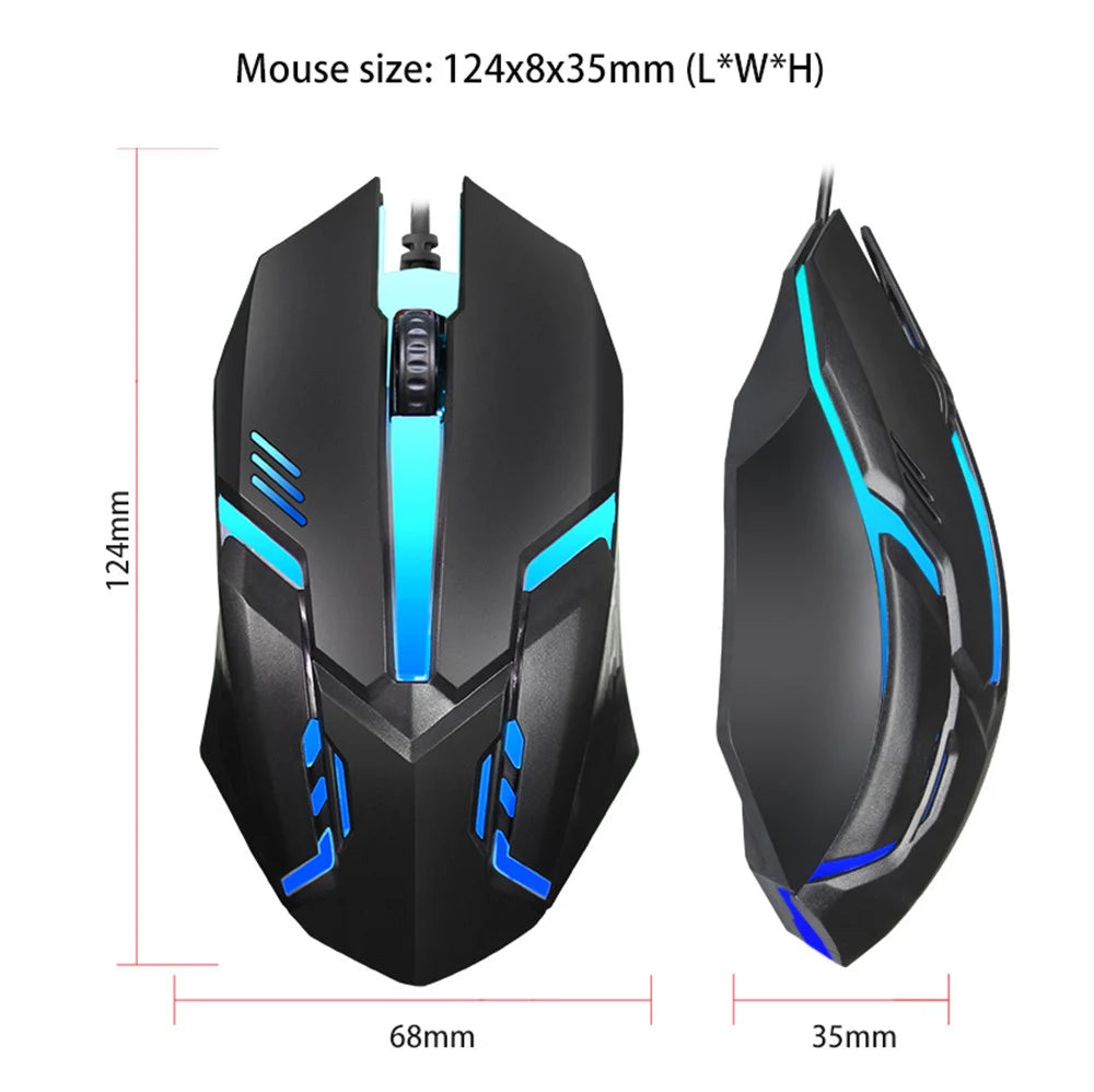 Mouse Gamer con Cable de Alta Precisión – 5000 DPI, Iluminación RGB 7 Colores