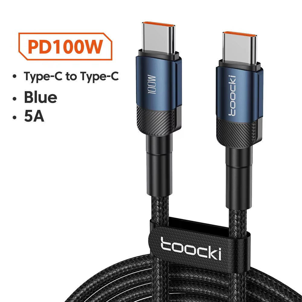 Cable de Carga Súper Rápida USB-C 100W | Alta Velocidad y Resistencia