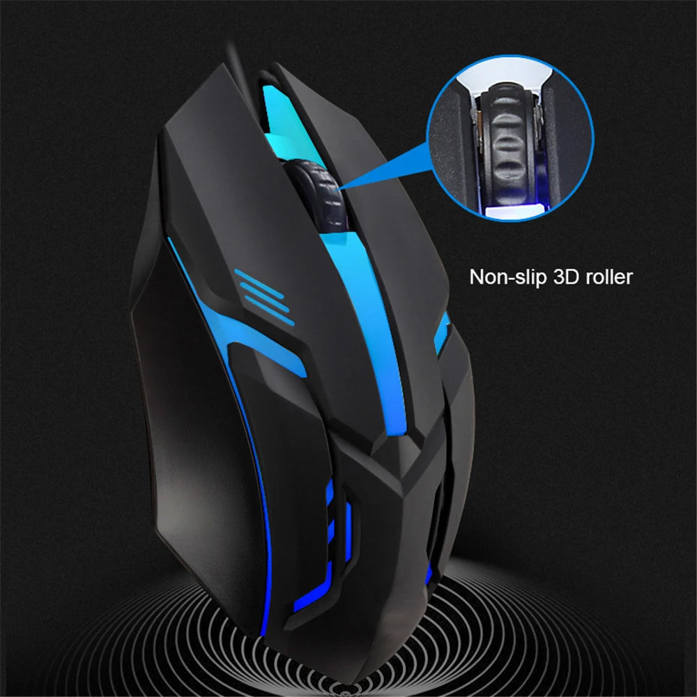 Mouse Gamer con Cable de Alta Precisión – 5000 DPI, Iluminación RGB 7 Colores