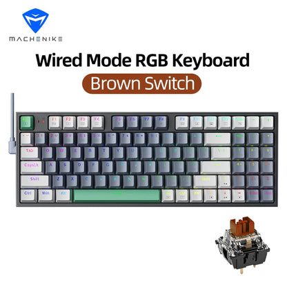 Teclado Gamer Mecánico 94 Teclas RGB con Switch Intercambiable – Machenike K500