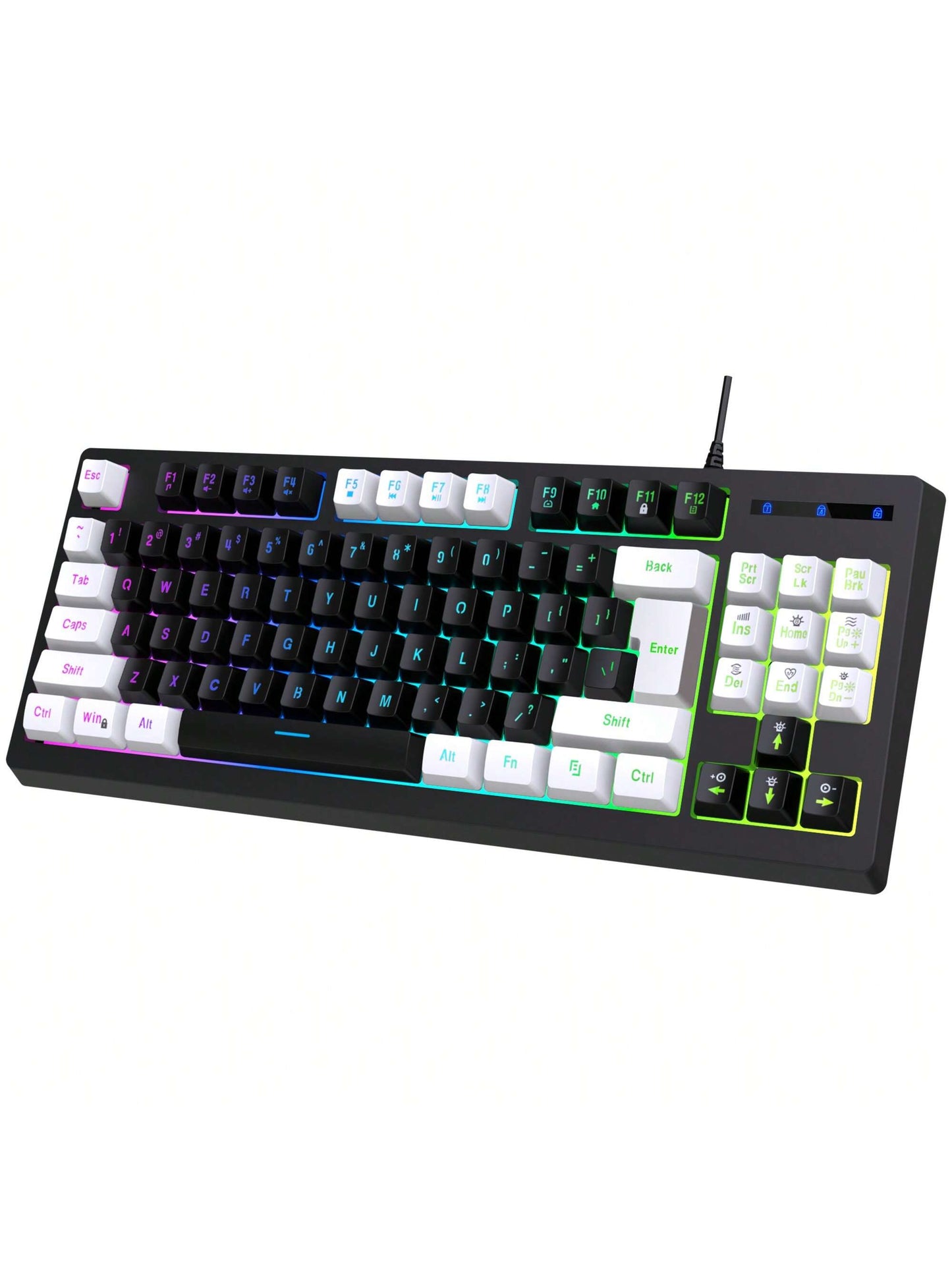 Teclado Gamer Snpurdiri A877 – 87 Teclas con Retroiluminación RGB para PC y Laptop