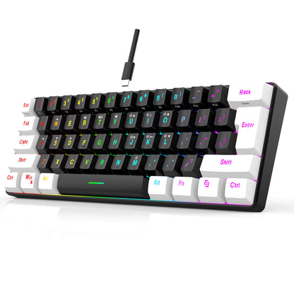 Teclado Gamer Mecánico 60% - RGB Ultra Compacto Portátil