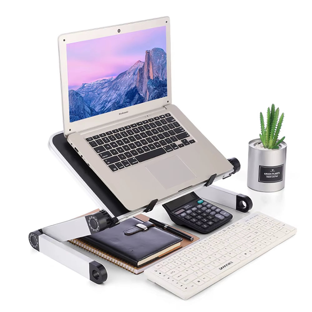 Soporte Ajustable Plegable para Laptop con Bandeja de Mouse