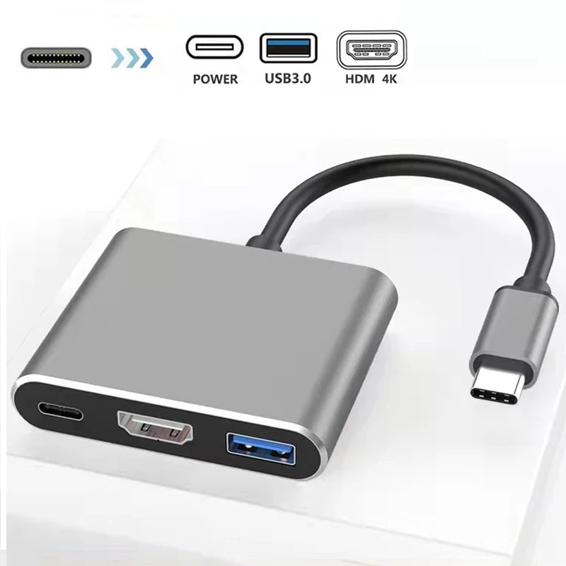 Hub USB Tipo C Multiport HDMI 4K USB 3.0 Carga