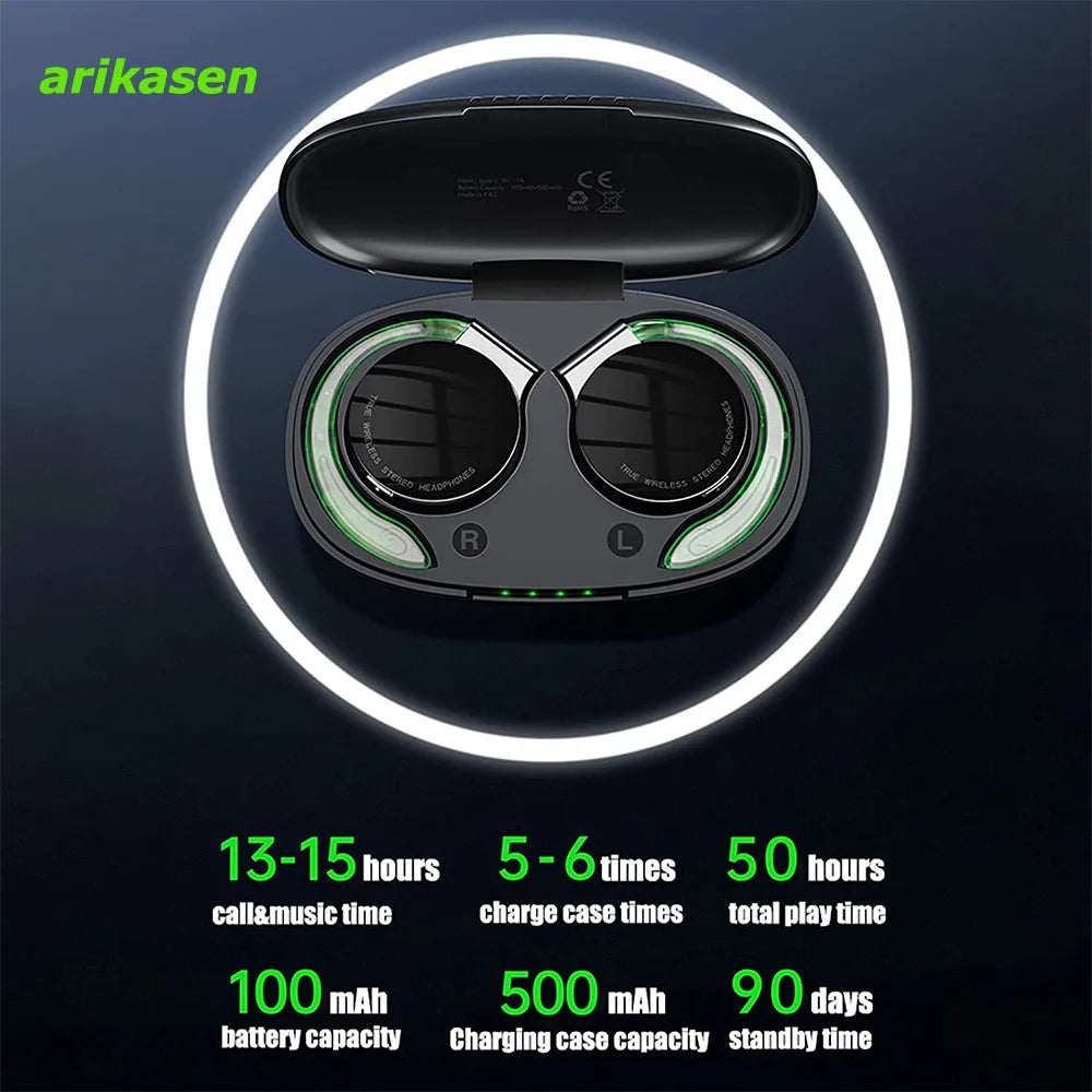 Auriculares abiertos TWS Bluetooth con cancelación de ruido