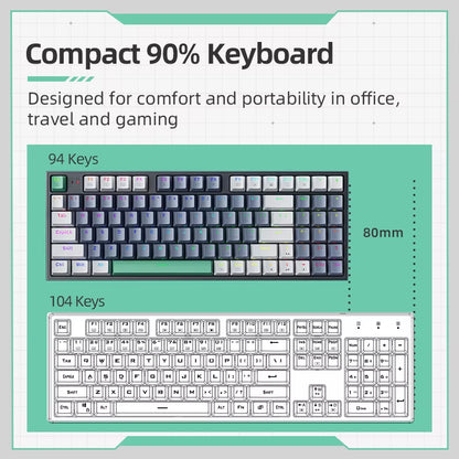Teclado Gamer Mecánico 94 Teclas RGB con Switch Intercambiable – Machenike K500