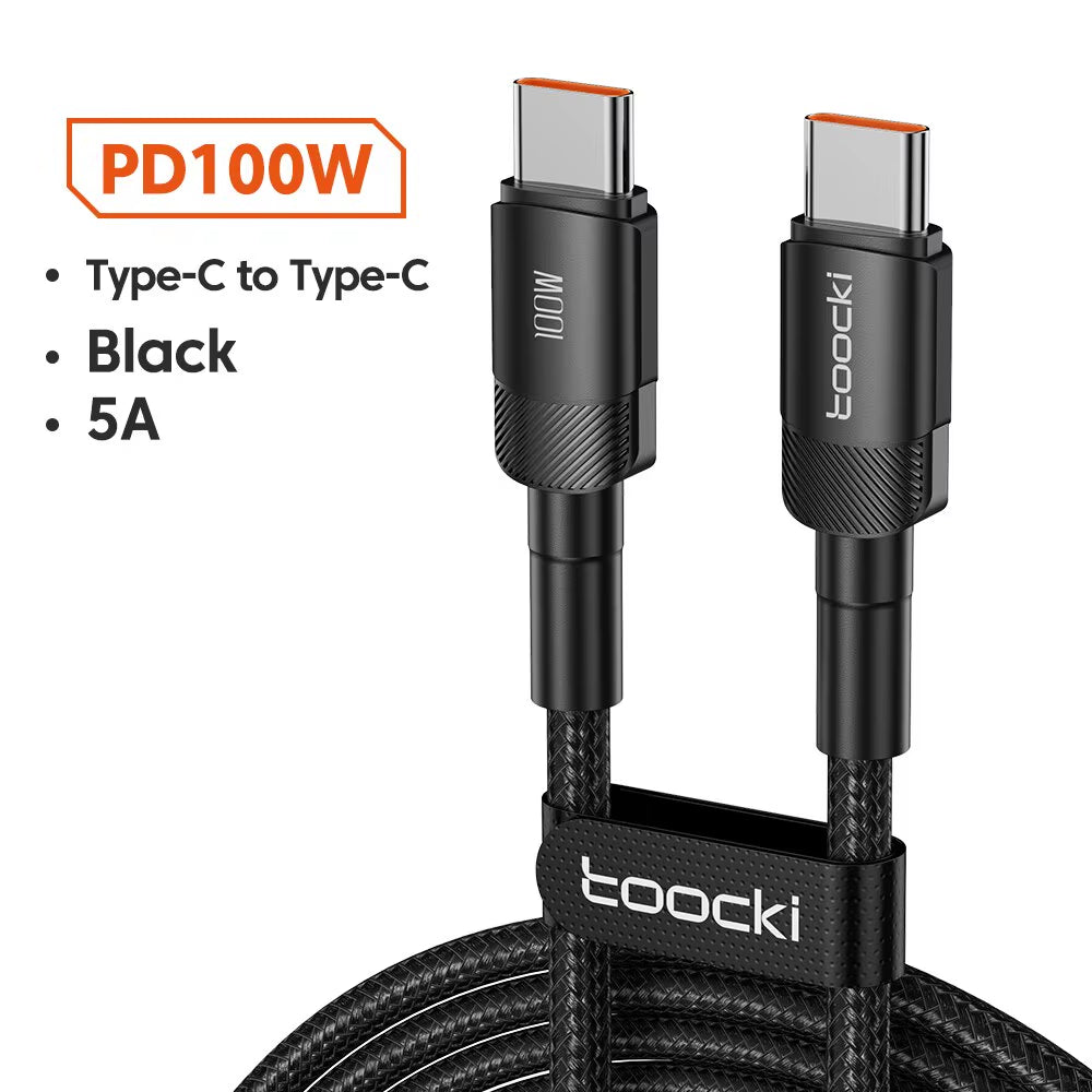 Cable de Carga Súper Rápida USB-C 100W | Alta Velocidad y Resistencia