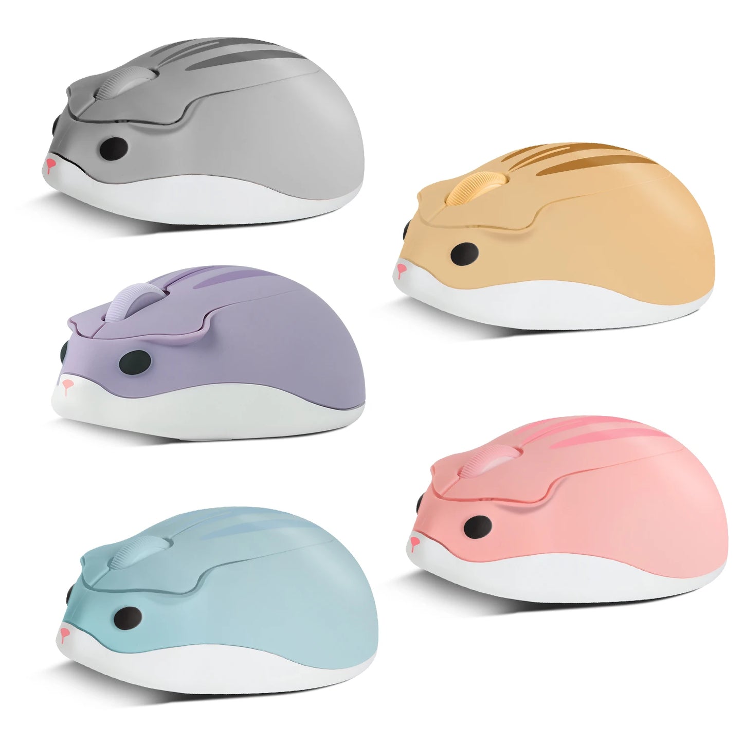 Mouse Inalámbrico Hamster CutePro - Óptico 1600DPI para Mano Pequeña