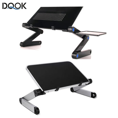 Soporte Ajustable Plegable para Laptop con Bandeja de Mouse