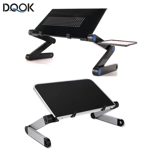 Soporte Ajustable Plegable para Laptop con Bandeja de Mouse