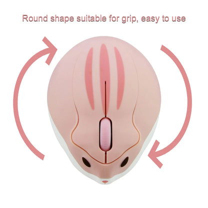 Mouse Inalámbrico Hamster CutePro - Óptico 1600DPI para Mano Pequeña