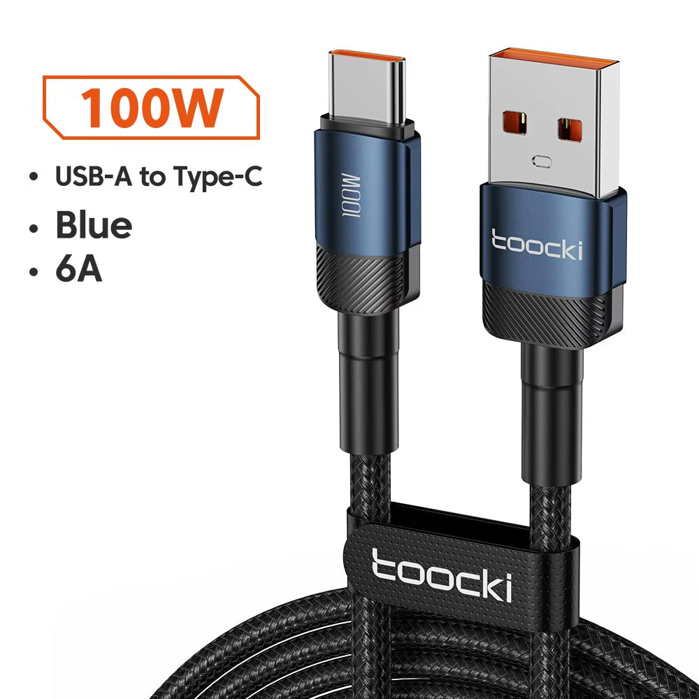 Cable de Carga Súper Rápida USB-C 100W | Alta Velocidad y Resistencia