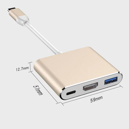 Hub USB Tipo C Multiport HDMI 4K USB 3.0 Carga