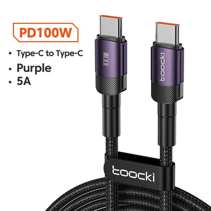 Cable de Carga Súper Rápida USB-C 100W | Alta Velocidad y Resistencia