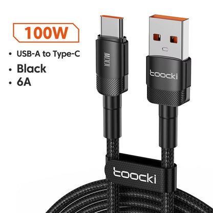Cable de Carga Súper Rápida USB-C 100W | Alta Velocidad y Resistencia