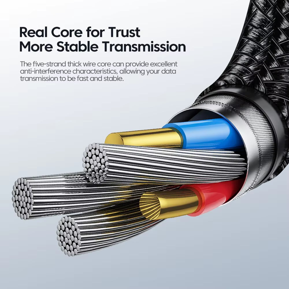 Cable de Carga Súper Rápida USB-C 100W | Alta Velocidad y Resistencia