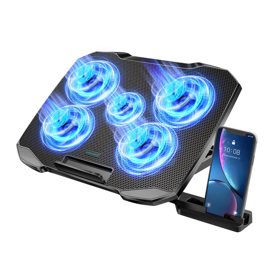Base de Laptop Enfriadora con 5 Ventiladores Ajustable