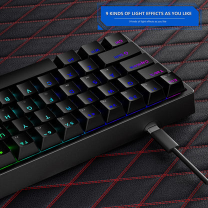70% Teclado Mecánico Gamer - Compacto con 71 Teclas y RGB Lateral