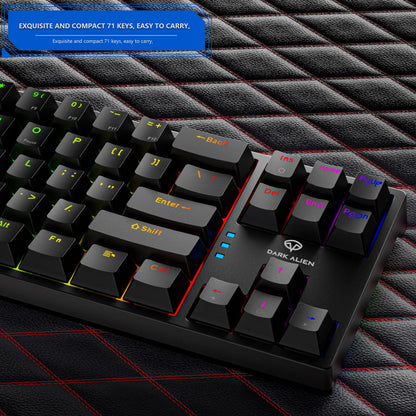 70% Teclado Mecánico Gamer - Compacto con 71 Teclas y RGB Lateral