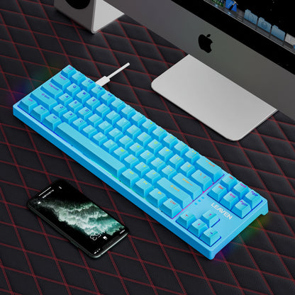 70% Teclado Mecánico Gamer - Compacto con 71 Teclas y RGB Lateral