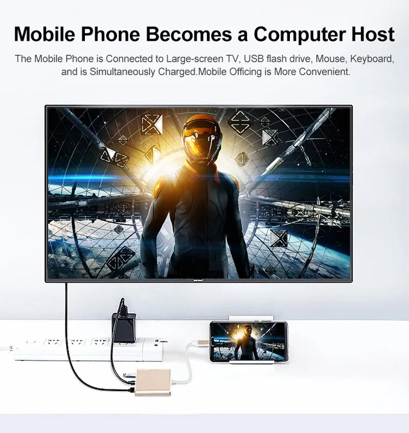 Hub USB Tipo C Multiport HDMI 4K USB 3.0 Carga