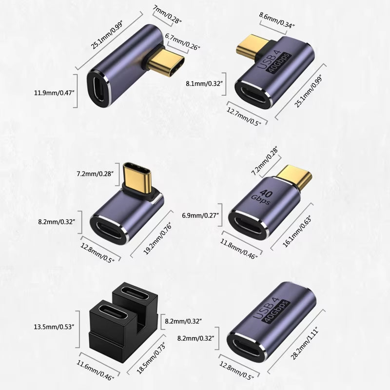 Adaptador Extensor USB‑C 8 K | 40 Gbps | 100 W PD – Protección y Rendimiento Premium