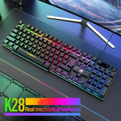 Teclado Gamer Retroiluminado RGB – 104 Teclas Ergonómico y Resistente al Agua