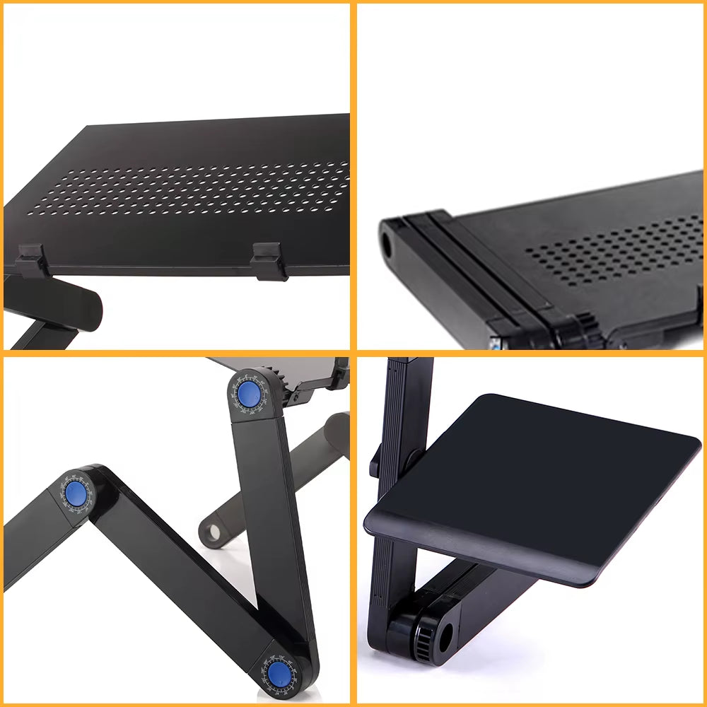 Soporte Ajustable Plegable para Laptop con Bandeja de Mouse