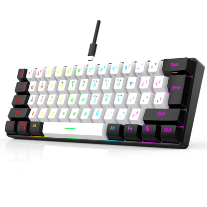 Teclado Gamer Mecánico 60% - RGB Ultra Compacto Portátil