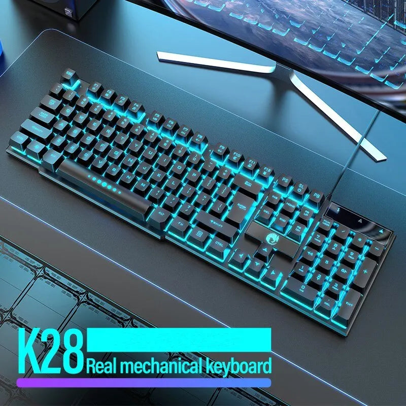 Teclado Gamer Retroiluminado RGB – 104 Teclas Ergonómico y Resistente al Agua