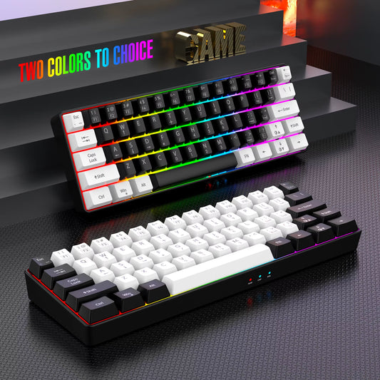 Teclado Gamer Mecánico 60% - RGB Ultra Compacto Portátil