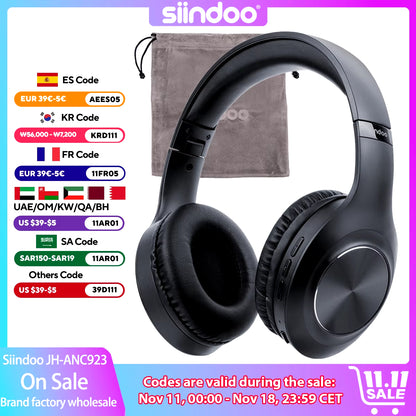 Auriculares inalámbricos ANC923 con cancelación activa de ruido Siindoo Edition