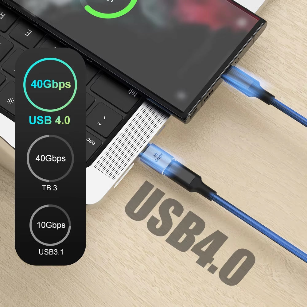 Adaptador Extensor USB‑C 8 K | 40 Gbps | 100 W PD – Protección y Rendimiento Premium