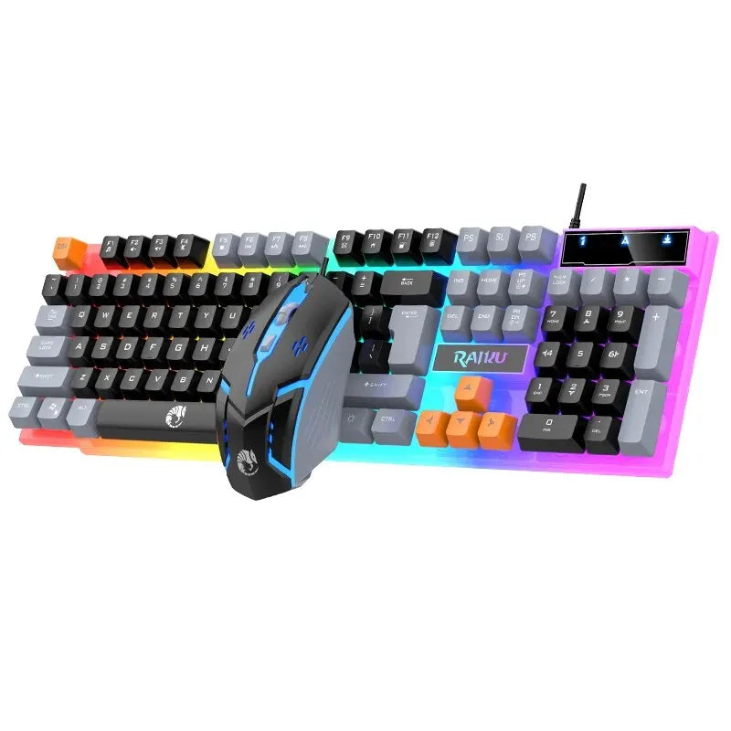 Raiku T26 RGB – Combo Gamer Ergonómico con Teclado y Mouse