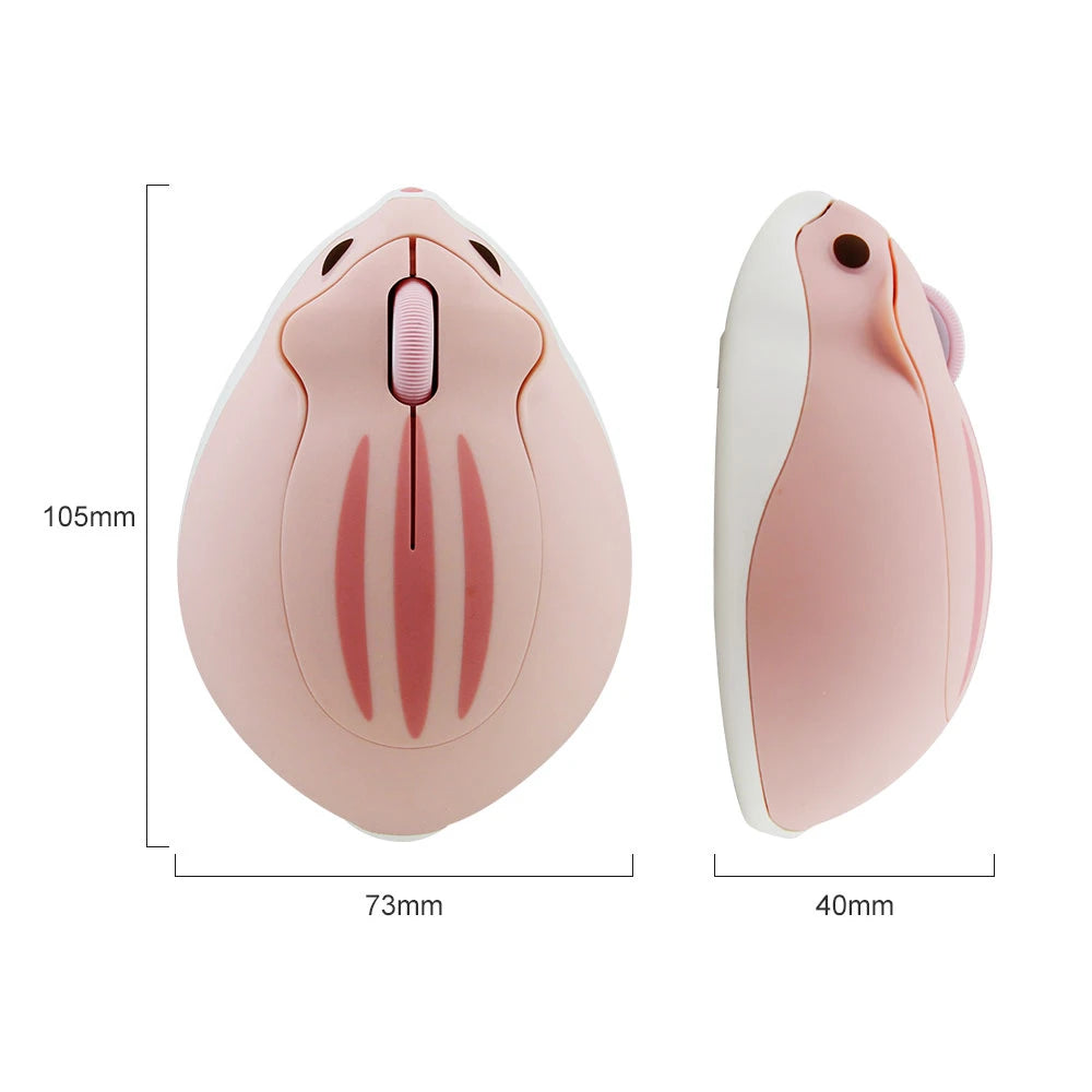 Mouse Inalámbrico Hamster CutePro - Óptico 1600DPI para Mano Pequeña